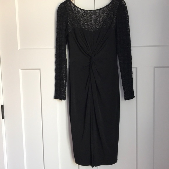 MAGGY LONDON BLACK & LACE DRESS. - Picture 2 of 8